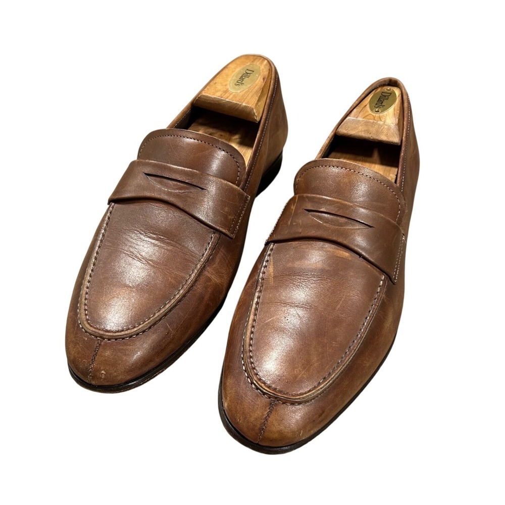 Mezlan Penny Loafers Mens 9 M Brown Leather Slip On Dress Shoes 12812